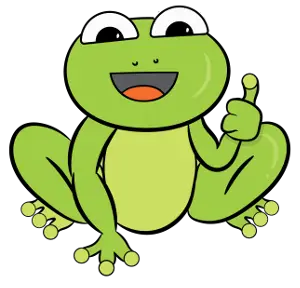 Happy thumbs up frog