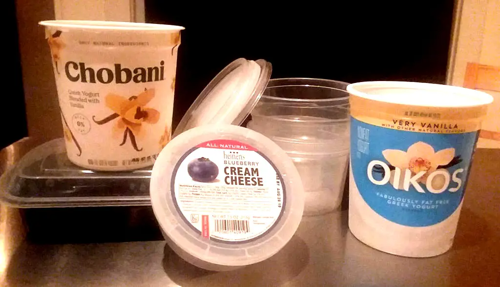 Butter, yogurt and takeout containers