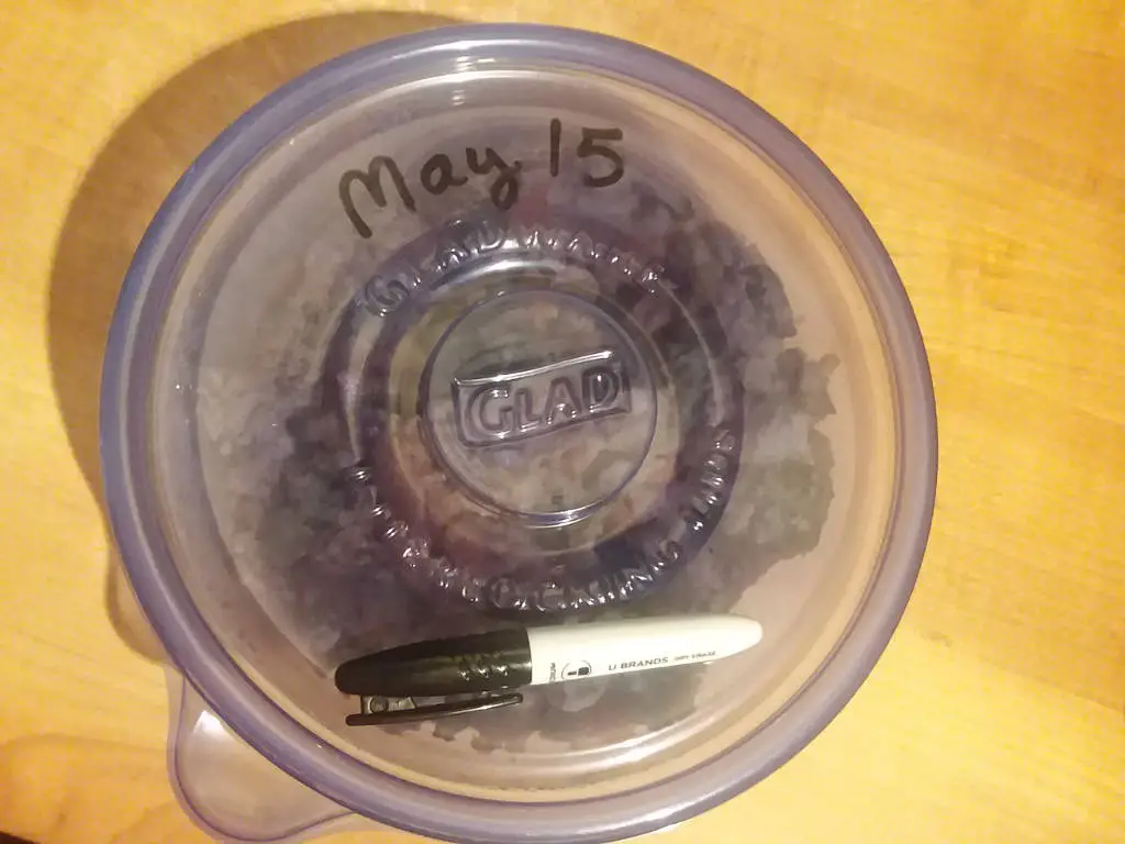 Leftovers marked with date