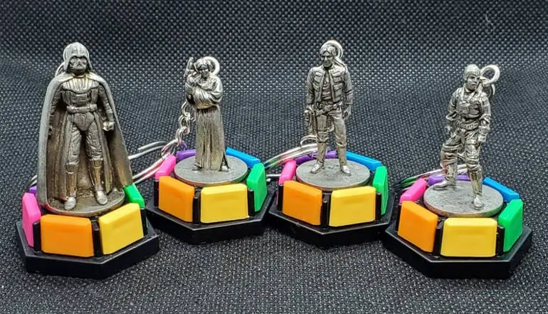 Star wars game piece keychains