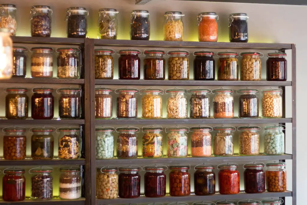 Jars of preserves