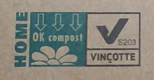 Vincotte compostable certification symbol