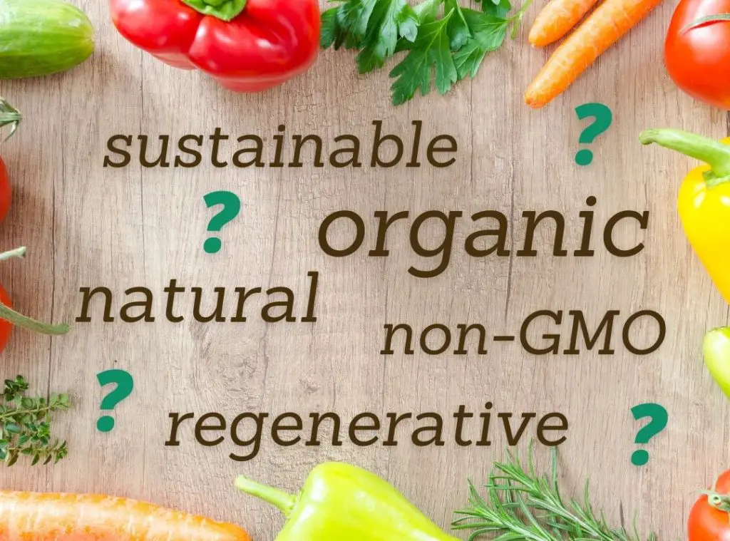 Sustainable, organic, regenerative, non-GMO, natural - defining labels