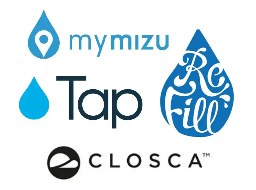 Water bottle refill app logos