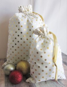 Reusable fabric gift bags
